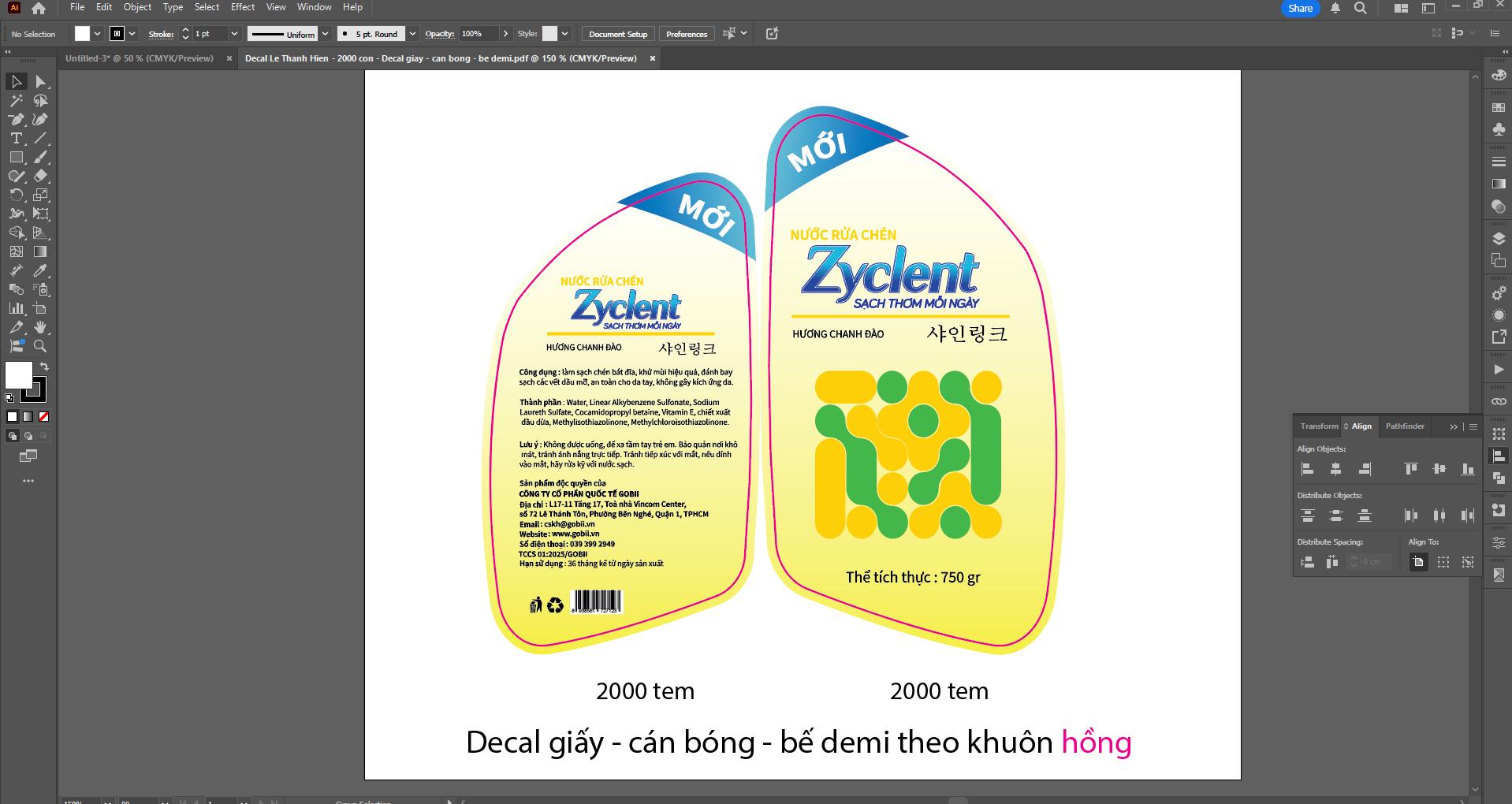 Thiết kế tem nhãn theo yêu cầu - Thiết kế tem Decal chuẩn in ấn